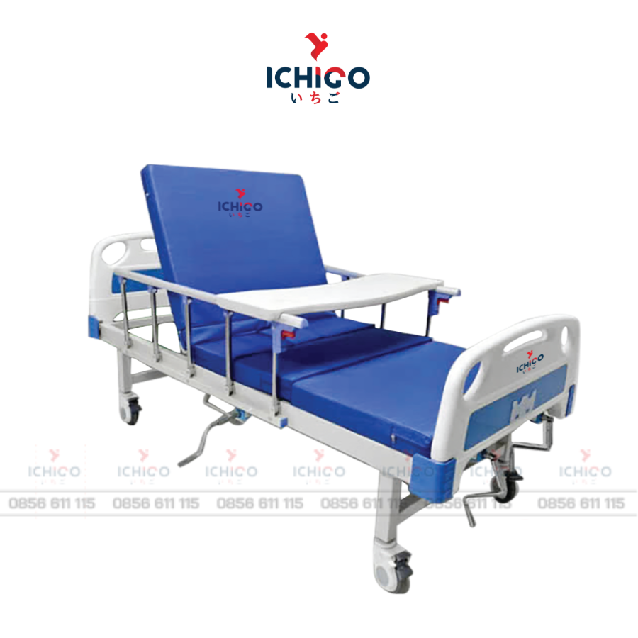  GIƯỜNG Y TẾ 3 TAY QUAY CÓ BÔ VỆ SINH ICHIGO IG-HB02P mới trung bày thanh lý